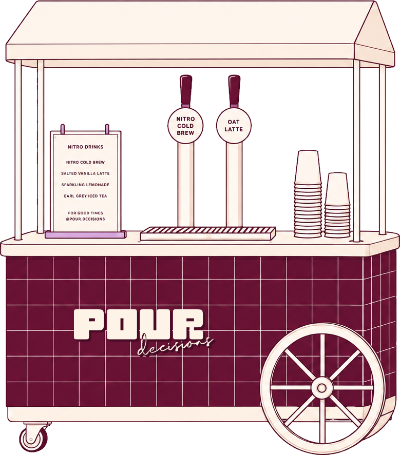 Pour Decisions tiled event cart