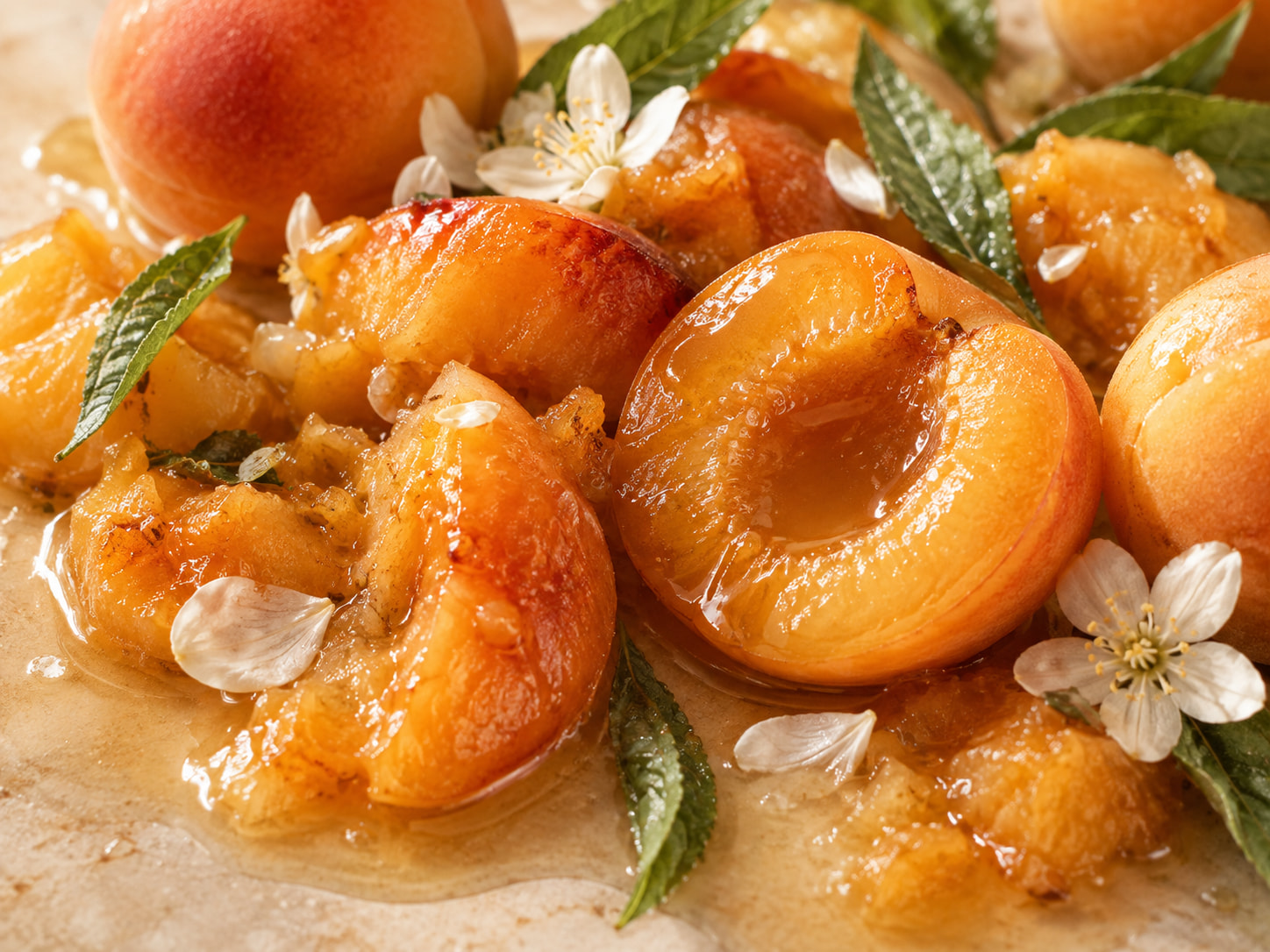 Poached Apricot Jasmine macro