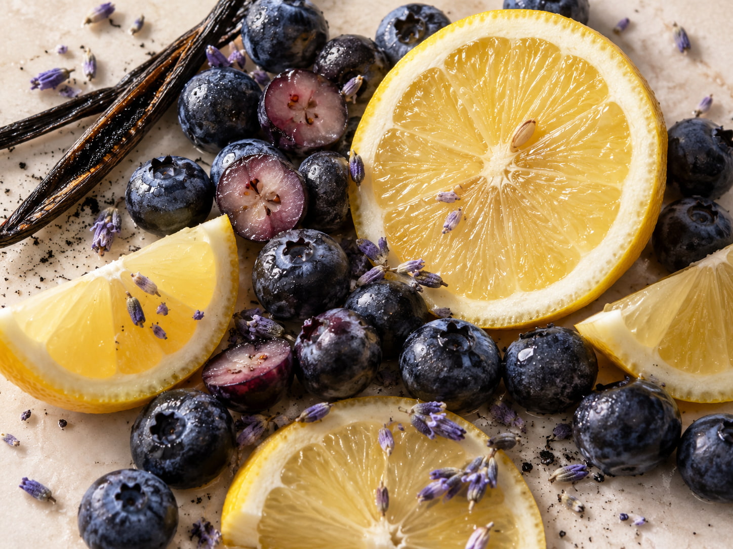 Blueberry Lavender Lemonade macro